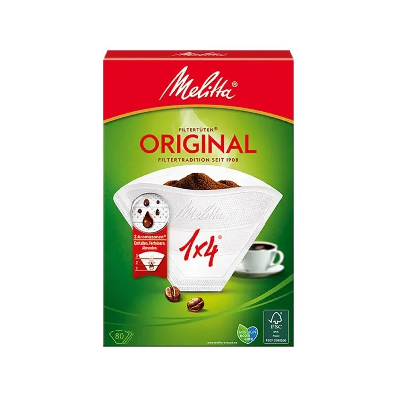 Фільтр Melitta Original 1x4, 80шт для кавоварки