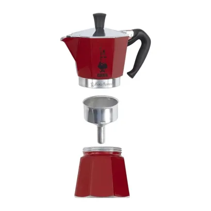 Гейзерна кавоварка Bialetti Moka Express червона