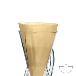Chemex Bonded Filters Unfolded Half Moon фільтр Кемекс – купити в Києві, ціна | RoastersHub