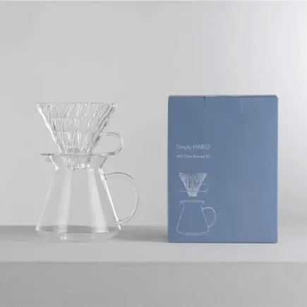 Пуровер Hario Simply V60 Glass Brewing Kit - набір