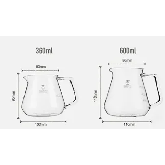 Графін Timemore Coffee Server Transparent Black – купити заварник Hario в Києві, ціна | RoastersHub