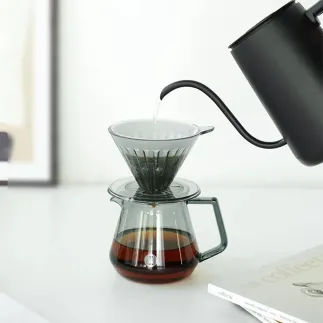Пуровер Timemore Crystal Eye Dripper Server Set - купити кавоварку в Києві, ціна | RoastersHub