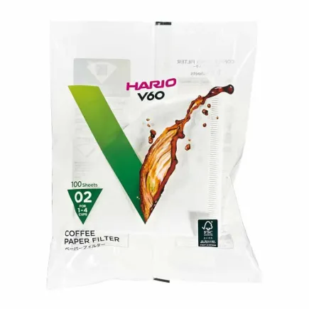 Hario V60 Paper Filter 02 100 паперовий фільтр пуровера – купити в Києві, ціна | RoastersHub