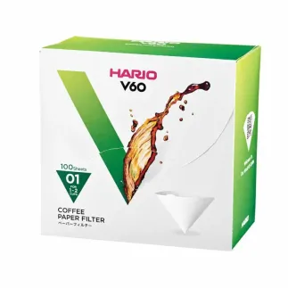 Hario V60 Paper Filter 01 100 паперовий фільтр пуровера – купити в Києві, ціна | RoastersHub